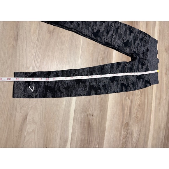 Gymshark Adapt Camo Seamless Leggings Womens Small Black Grey Camo Yoga Gym - Picture 6 of 6